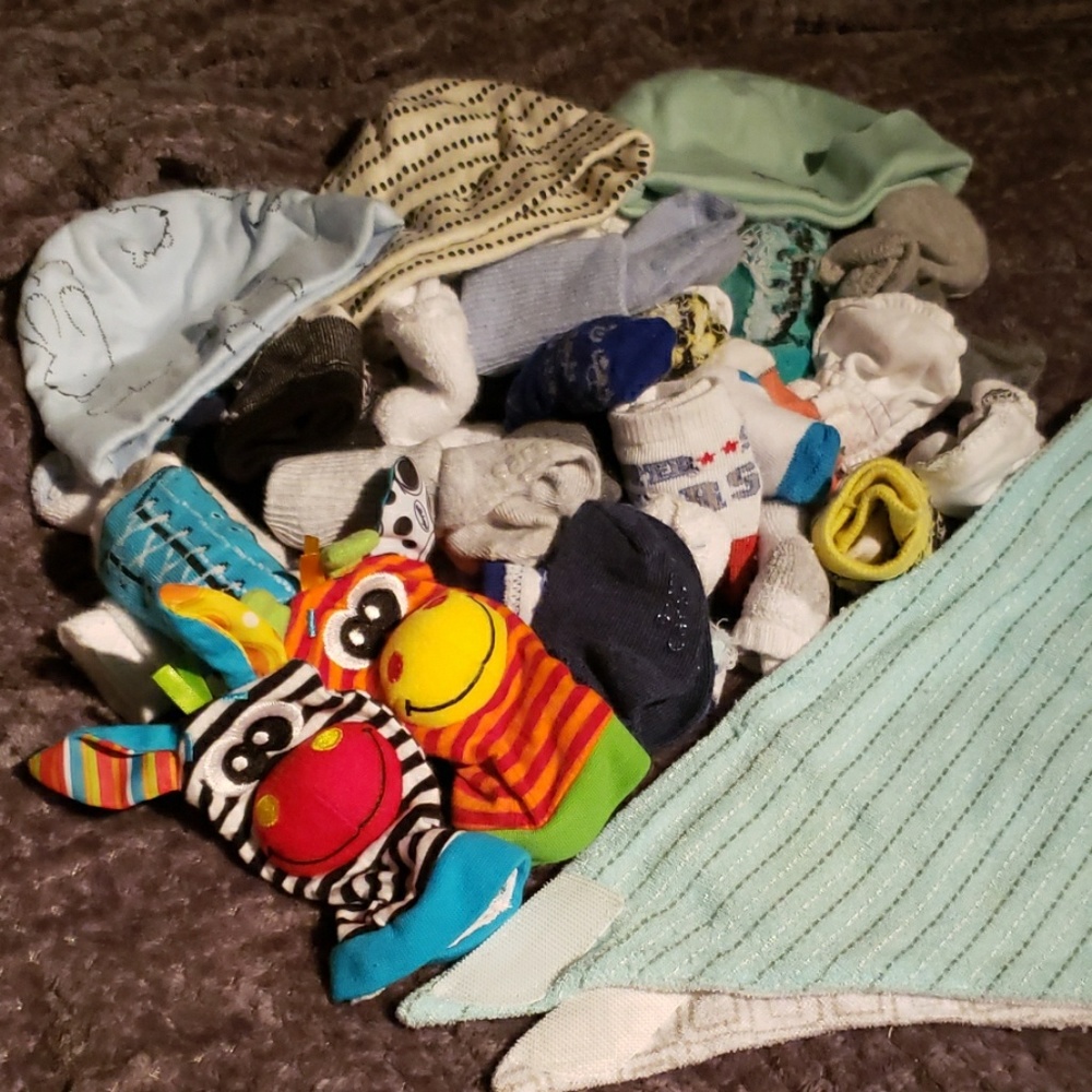 Socks, bibs, mittens, hats
